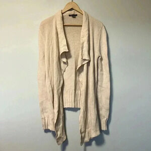 Vince 50% yak 50% wool cream open  cardigan